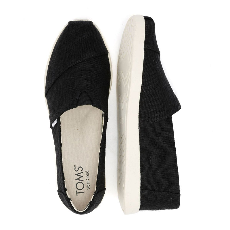 TOMS Alpargata Plus Heritage Canvas Damen Espadrilles In Schwarz