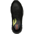Skechers Respected Elgin Leder Herrenschuhe, Schwarze Farbe Mokassins