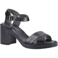 Hush Puppies Georgia Damen Sandalen Aus Schwarzem Vollleder