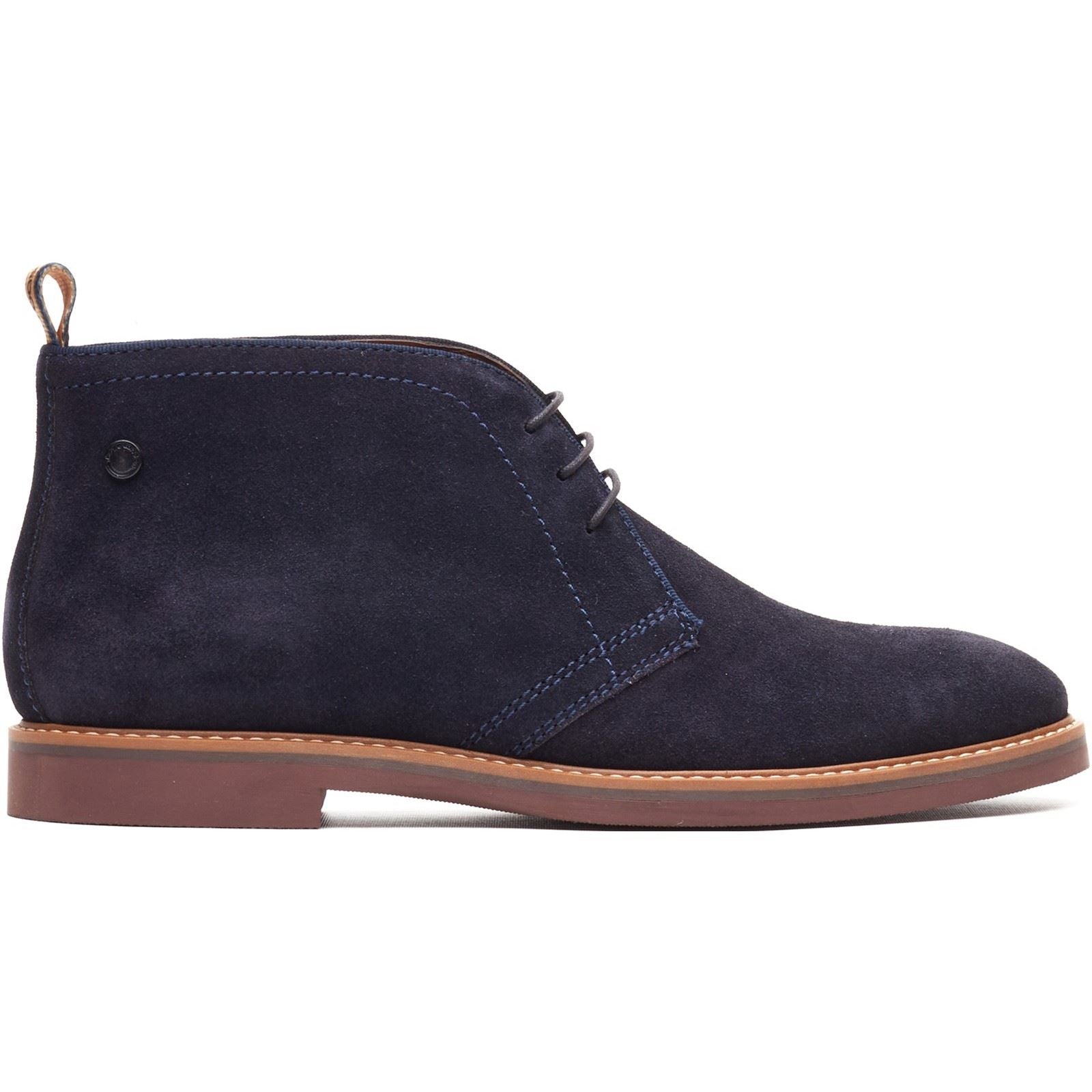 Base London Carlton Chukka Leder Herren Marine Stiefel