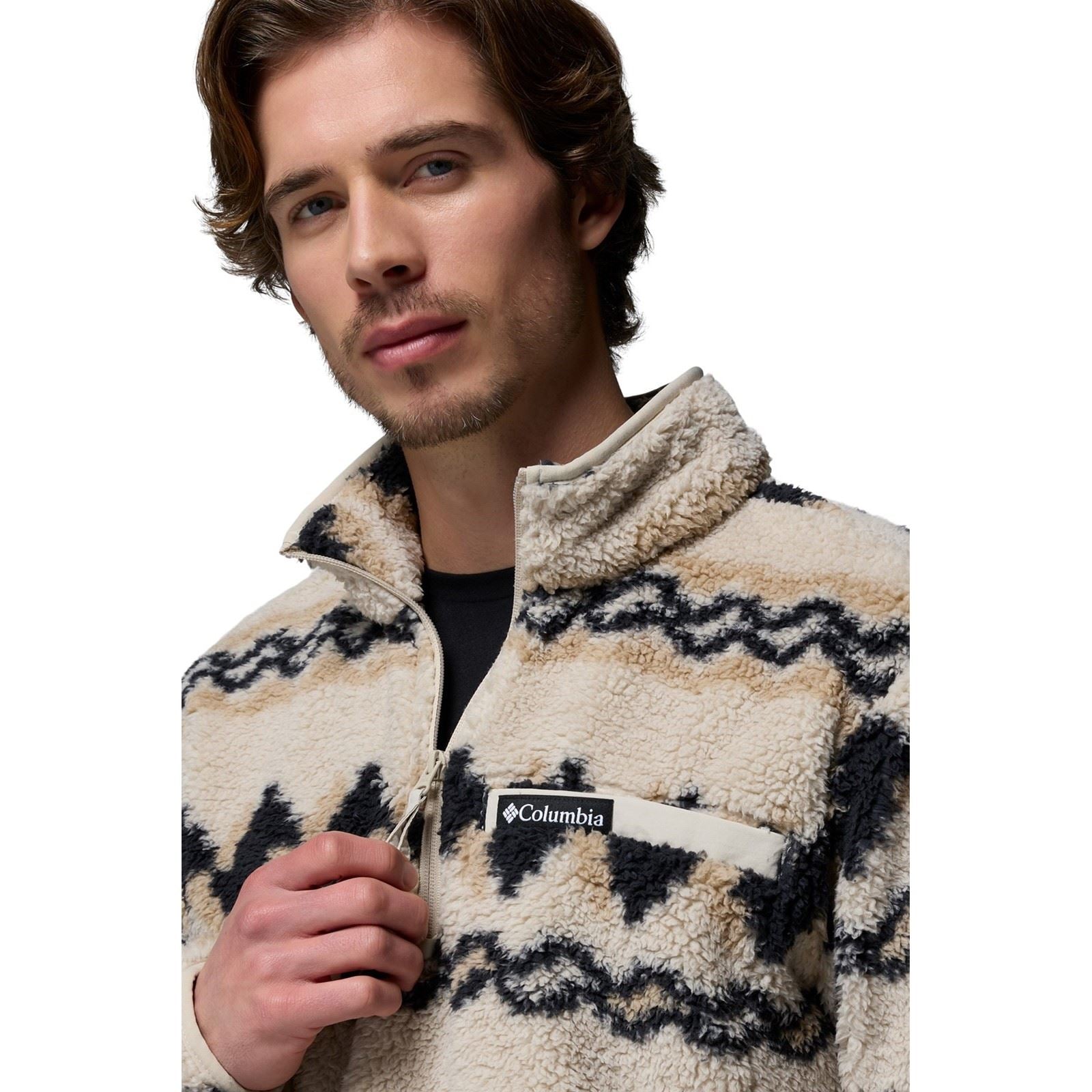 Columbia Rugged Ridge High Pile Half Zip Herren Brauner Fleece Pullover