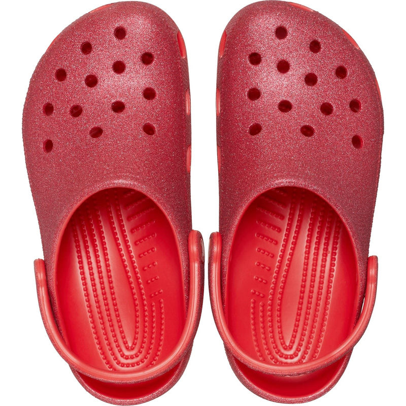 Crocs Classic Glitter Thermoplastische Kirschrote Clogs