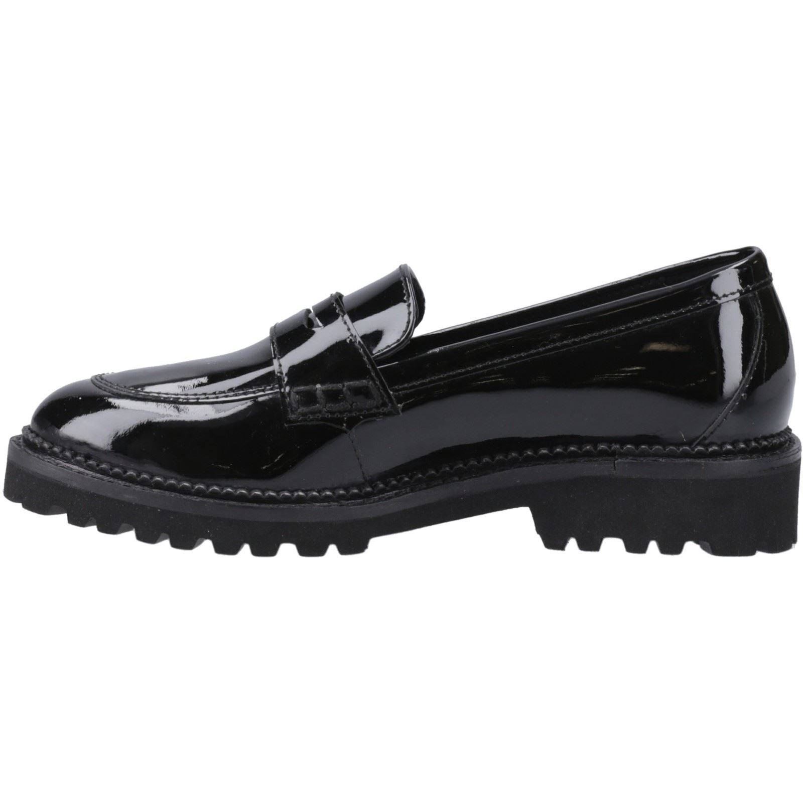 Hush Puppies Grazia Mädchenschwarze Slipper Aus Leder