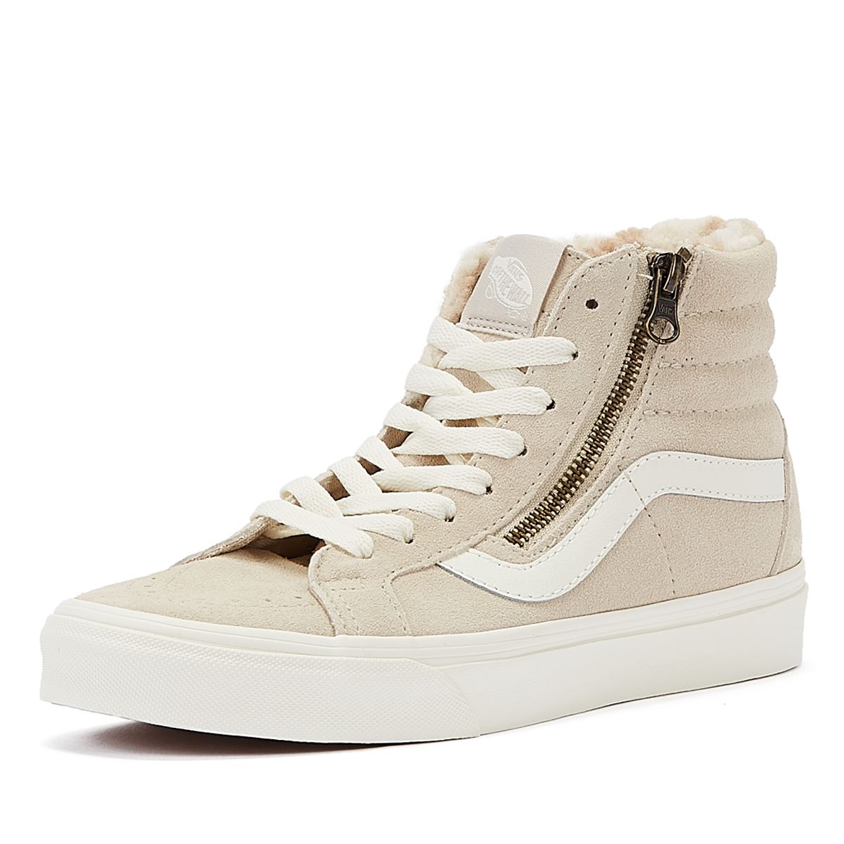 Vans Sk8-Hi Side-Zip-Eiche Damen Graue Turnschuhe