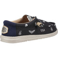 HEYDUDE Wally Stars n Skulls 100% Baumwolle Herren Bootsschuhe In Schwarz