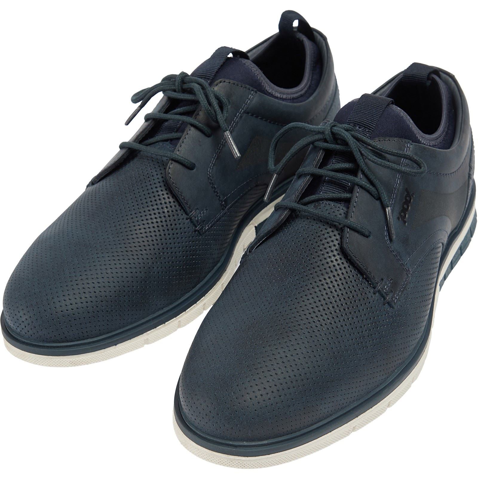 Pod Murphy Leder Herren Marineblaue Schnürschuhe