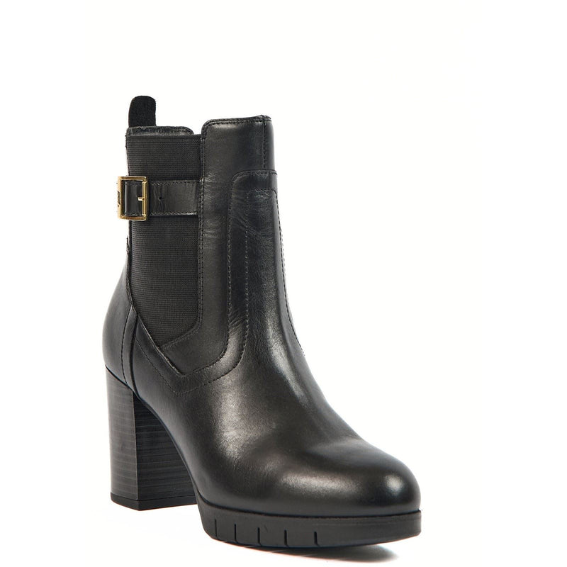 Pod Nala Leder /Textil-Damenstiefel In Schwarz