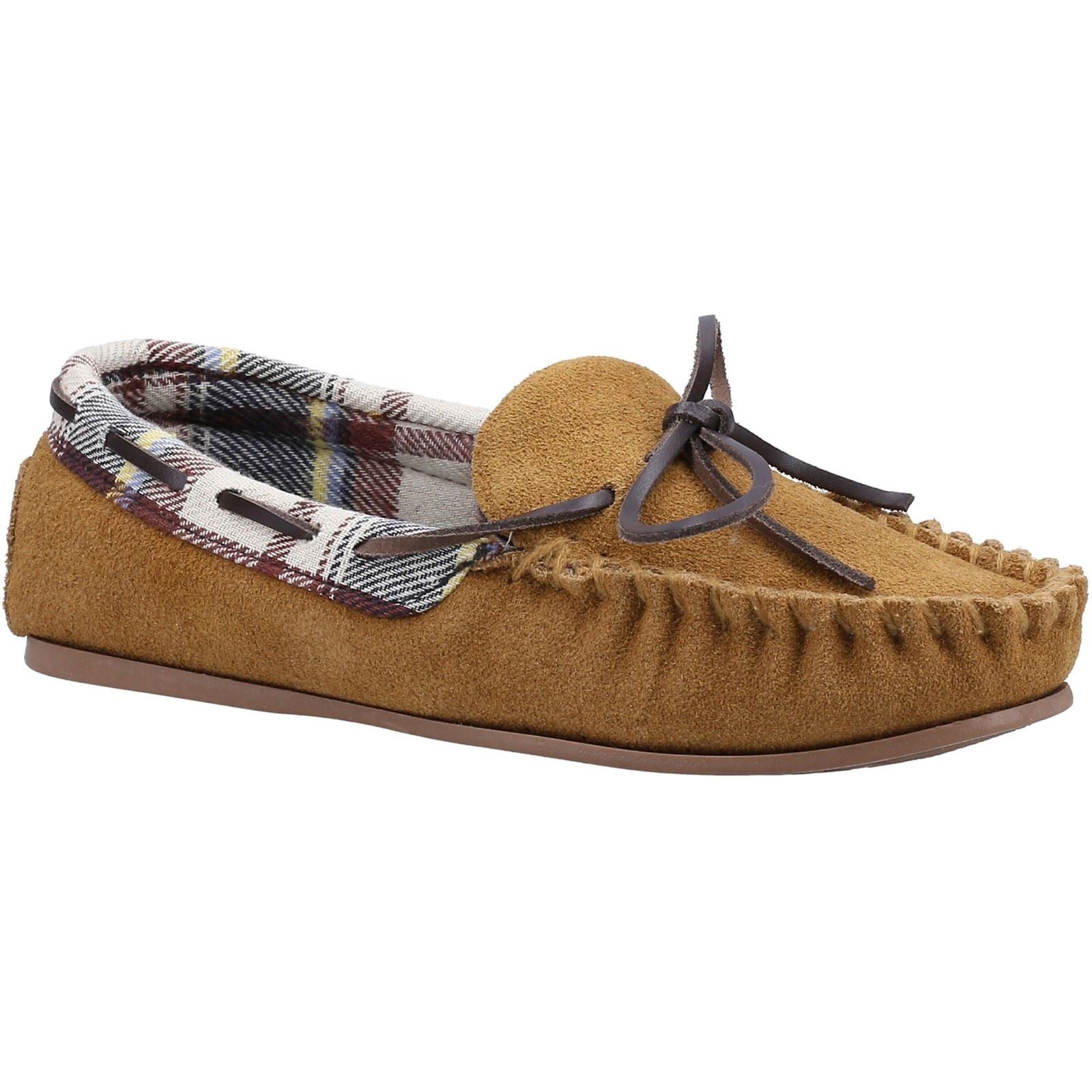 Cotswold Chatsworth Damenhausschuhe aus Veloursleder in Tan