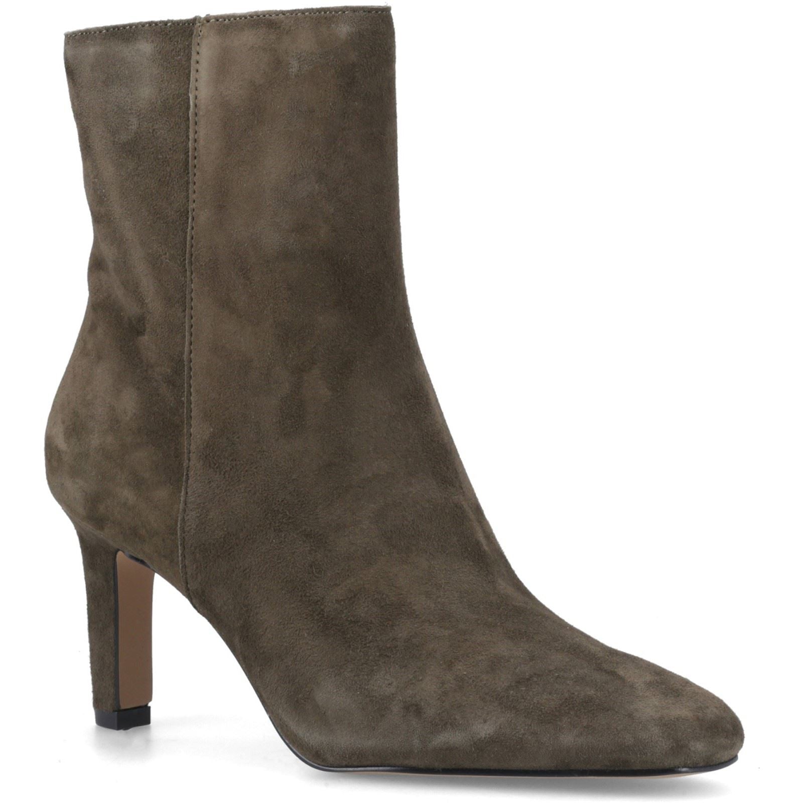 Dune Ovation Wildleder Damen Khaki Stiefeletten Mit Absatz