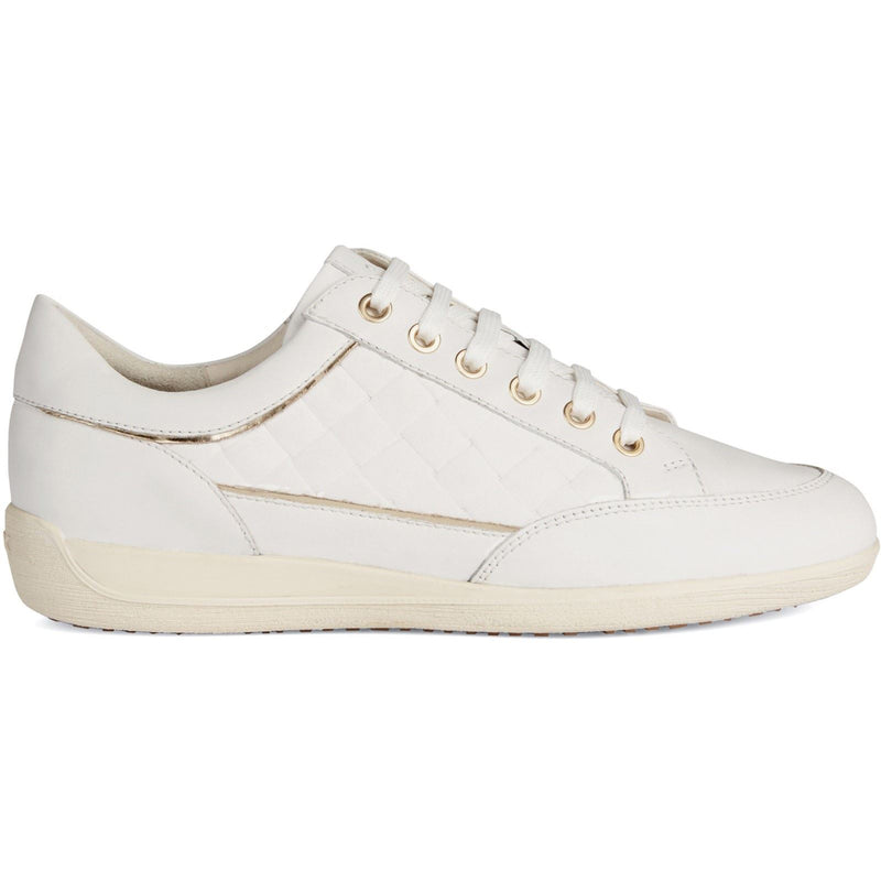 Geox D MYRIA Kunstleder Damen Weiße Sneakers
