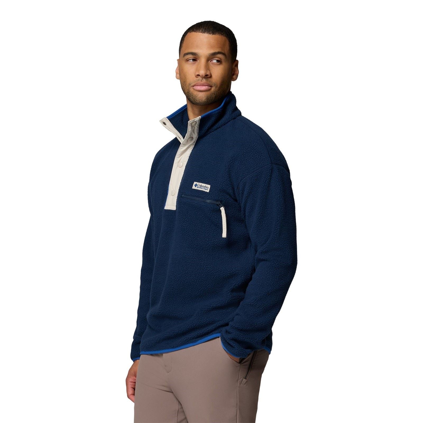 Columbia Helvetia II Half Snap Herren Blaue Fleecejacke