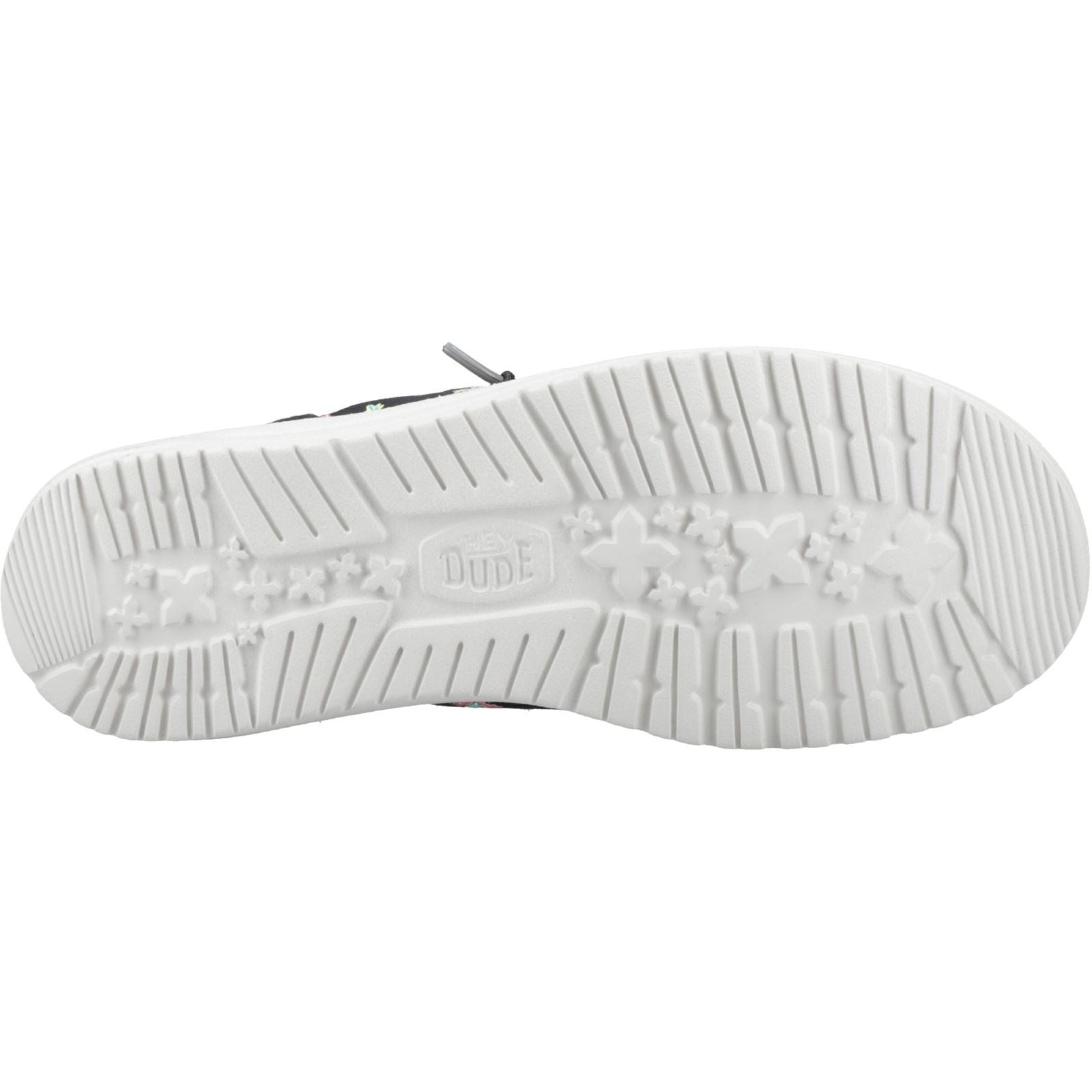 HEYDUDE Wally Funk Party Palm Baumwoll Herren Mokassin Schuhe In Schwarz/Mehrfarbig