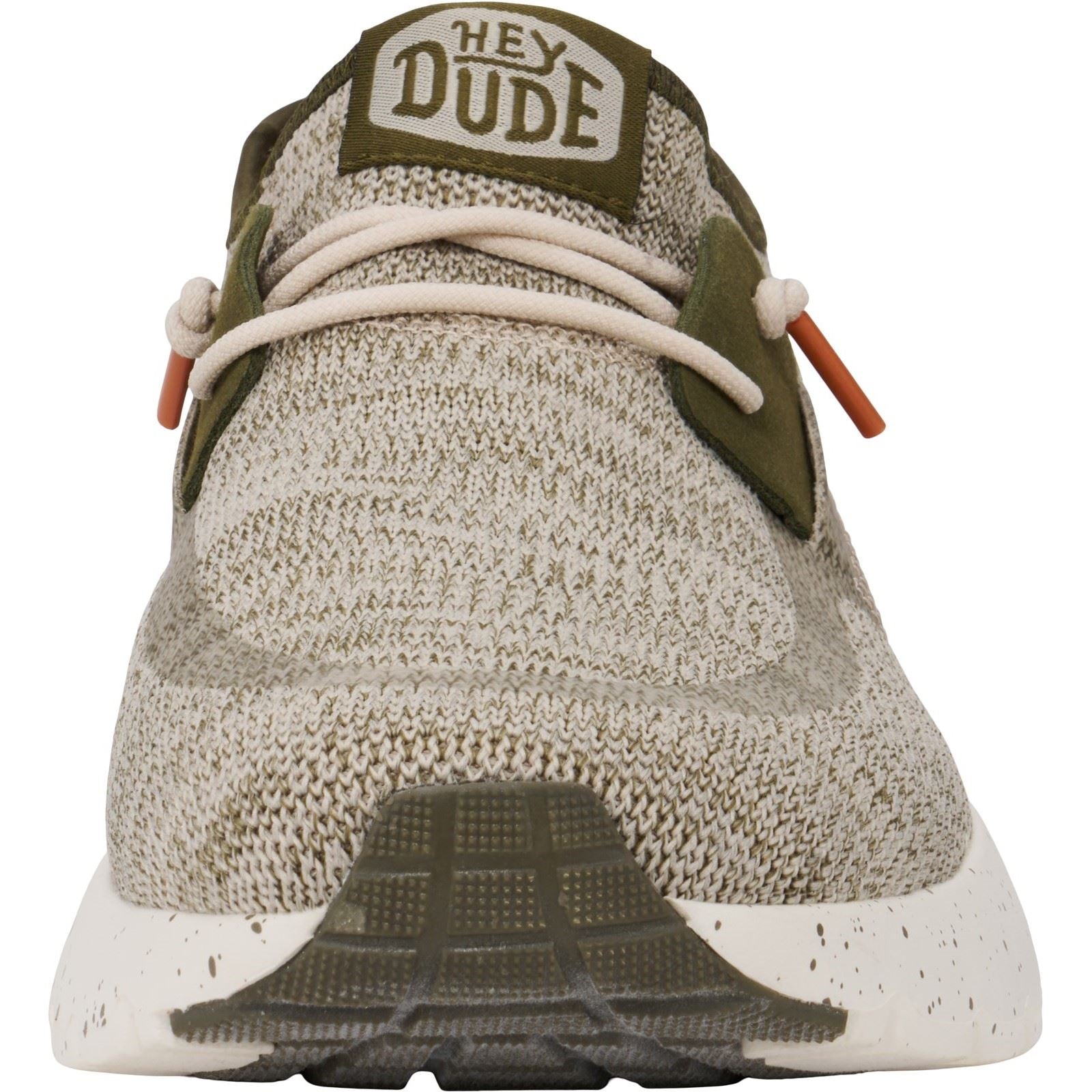 HEYDUDE Sirocco Sport Mode Herren Sneaker In Grün/Staubiges Olivgrün/Orange