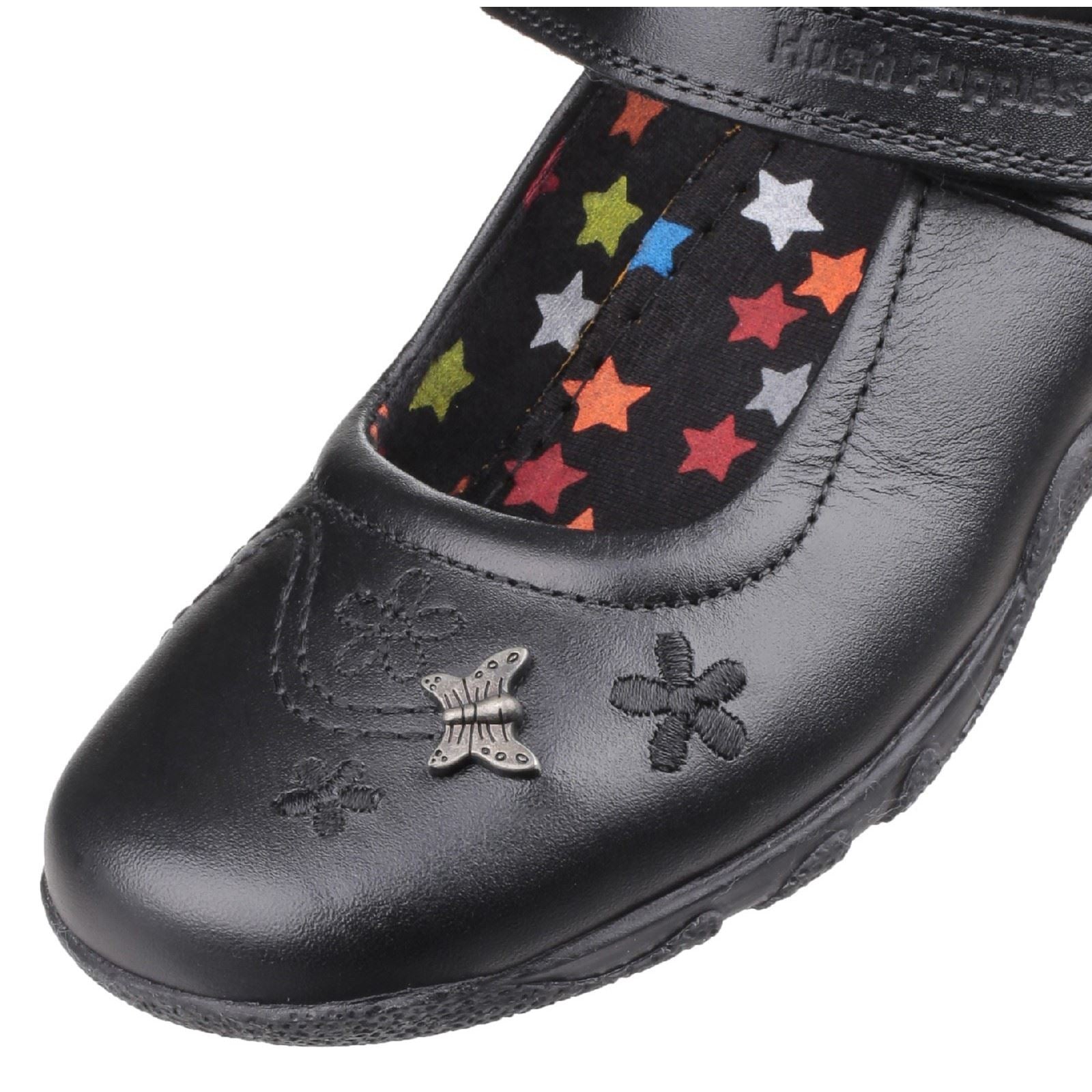 Hush Puppies Clare Senior Mädchenschuhe Aus Schwarzem Leder
