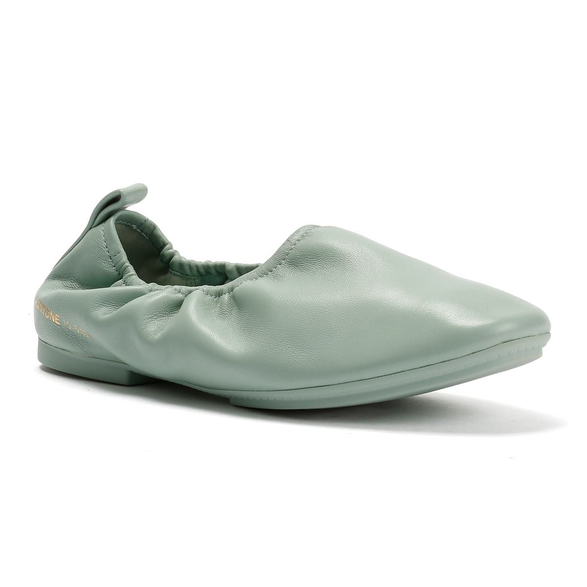 FitFlop X Pantone Delicato Ballerina Leder Damen Grüne Schuhe
