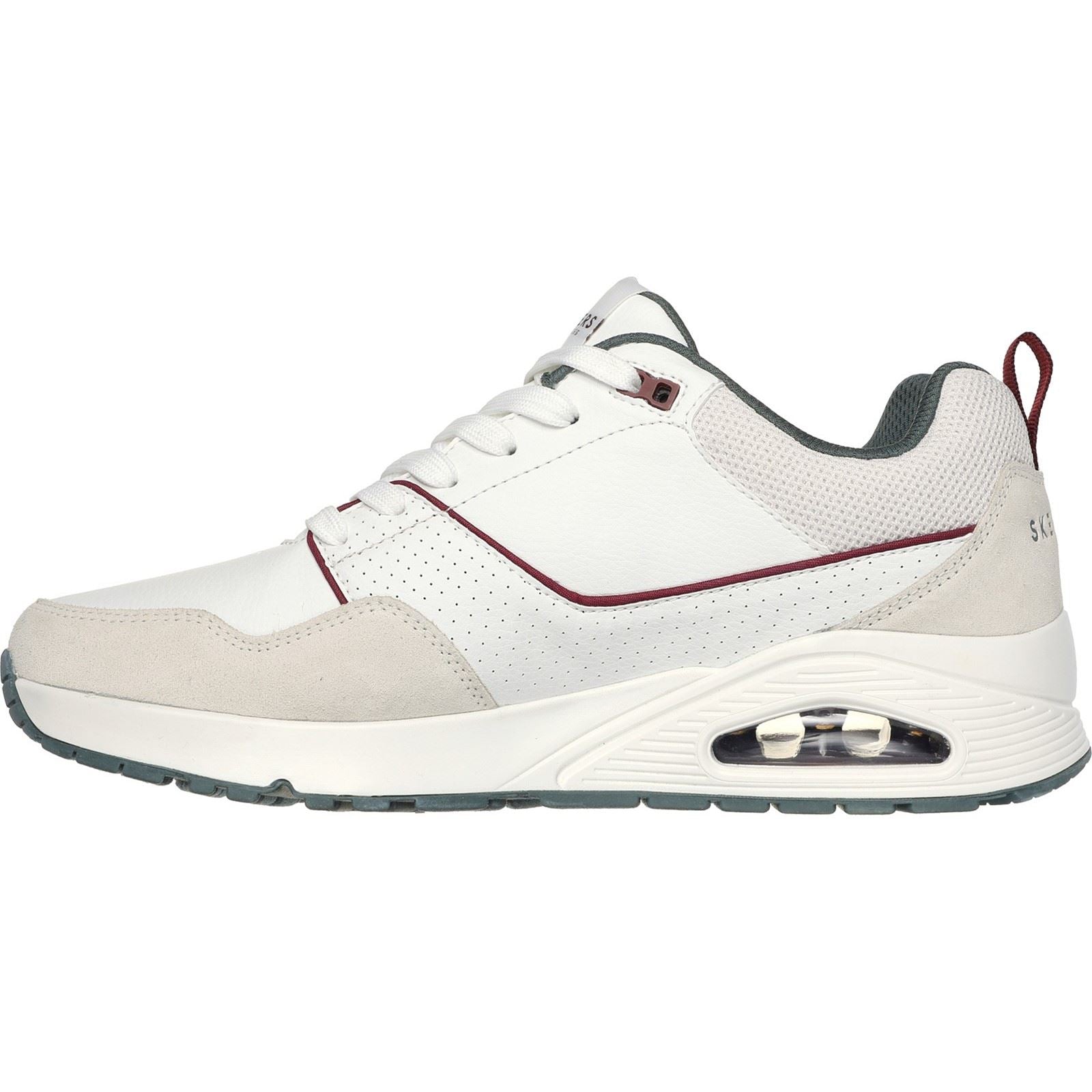 Skechers Uno - Retro One Herren-Sneaker Aus Weiß/Grauem Leder