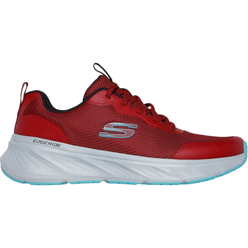 Skechers Edgeride Rekze Herren Sneaker Aus Textil In Bordeauxrot/Grau