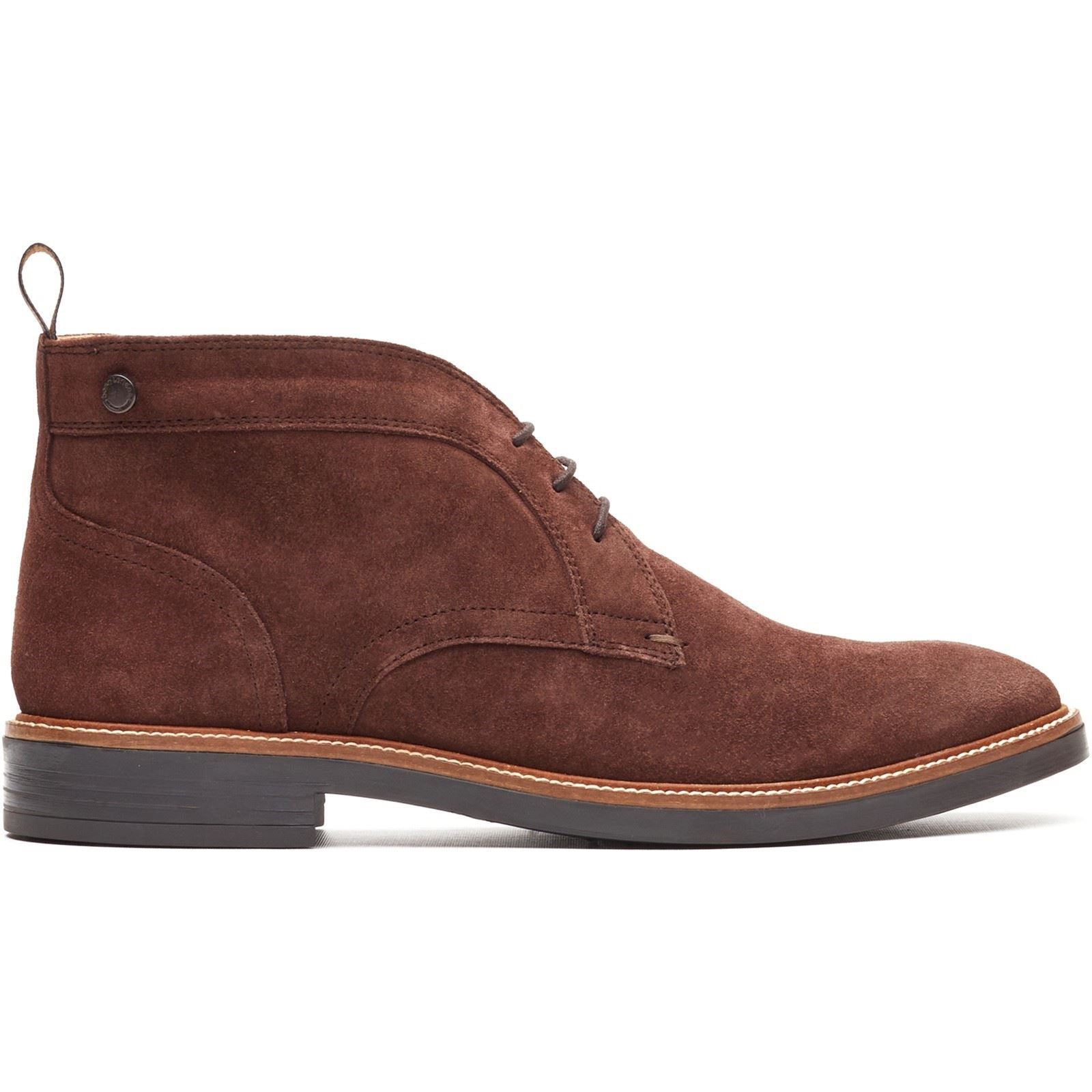 Base London Lincoln Chukka Leder Herren Braune Stiefel