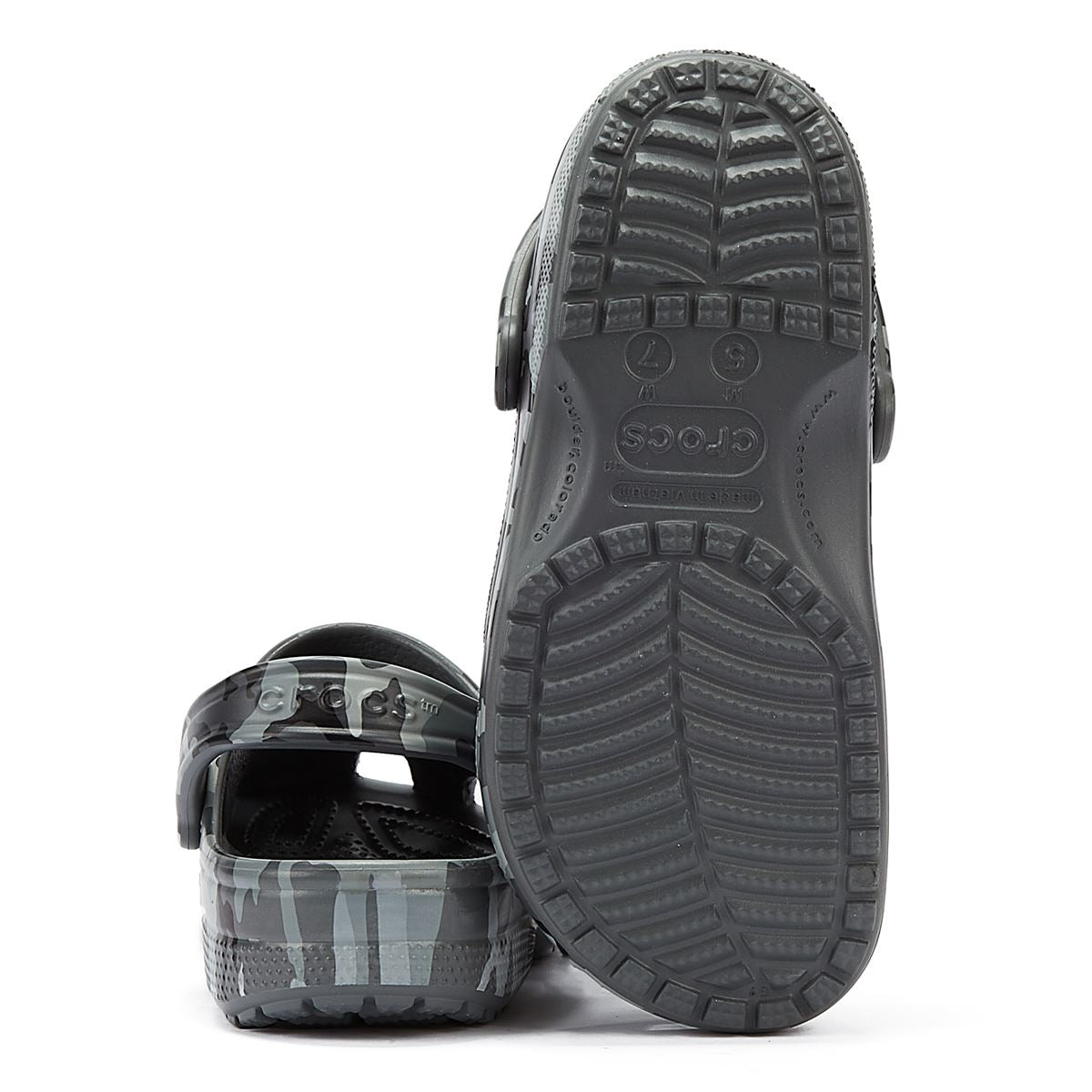 Crocs Classic Gedruckt Camo Clog Grau Sandale