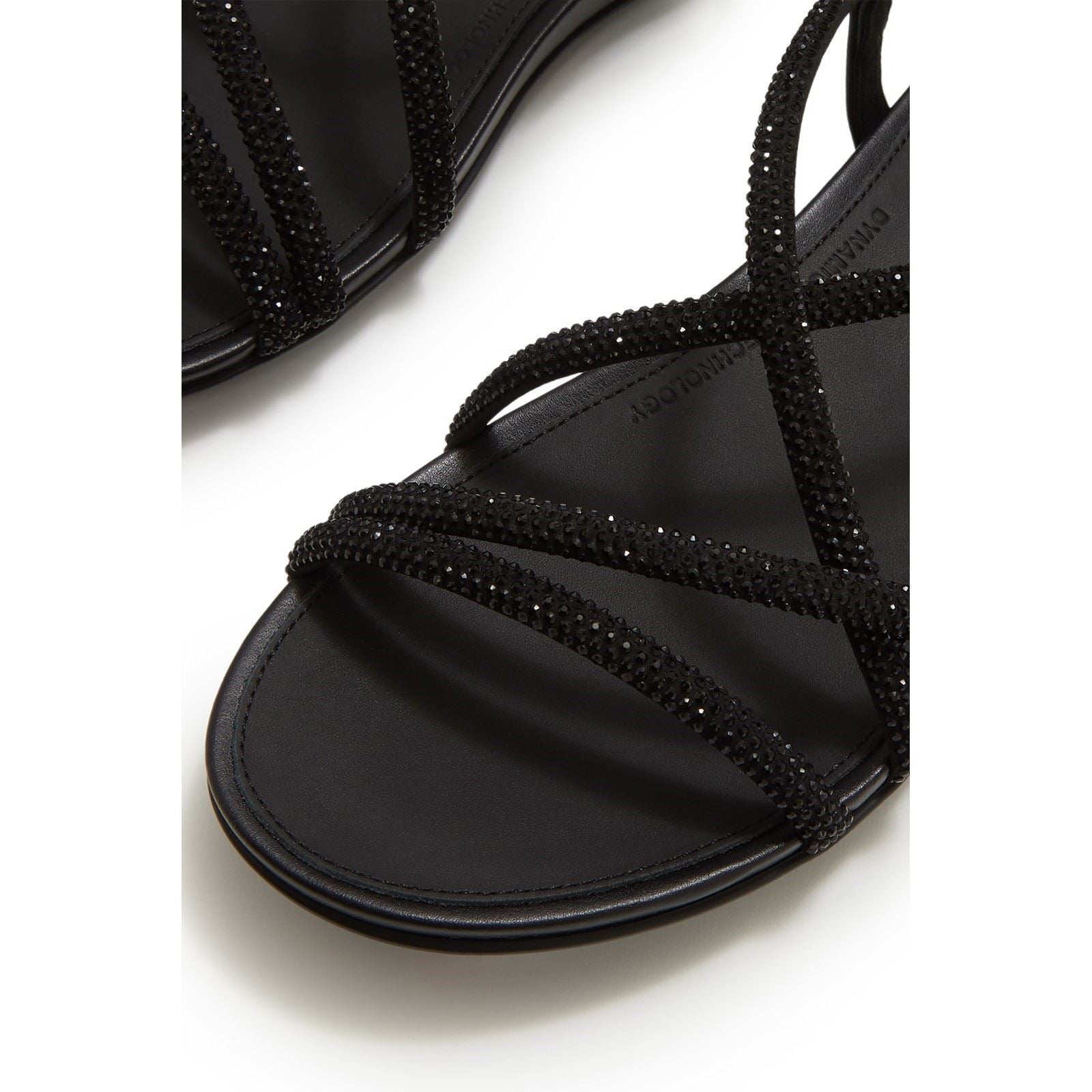 Fitflop Fino Toe-Post Leder Damen All Black Sandalen
