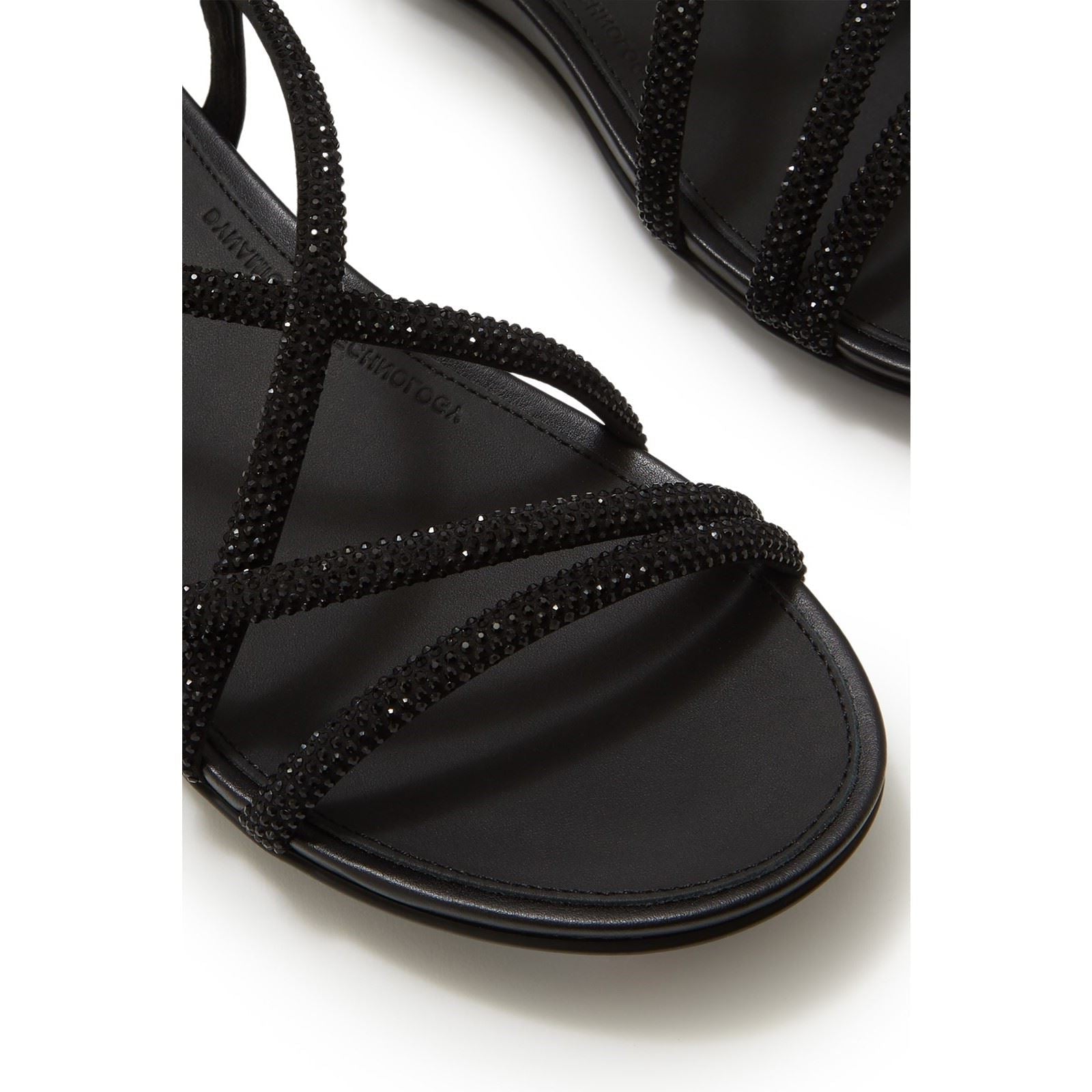 Fitflop Fino Toe-Post Leder Damen All Black Sandalen