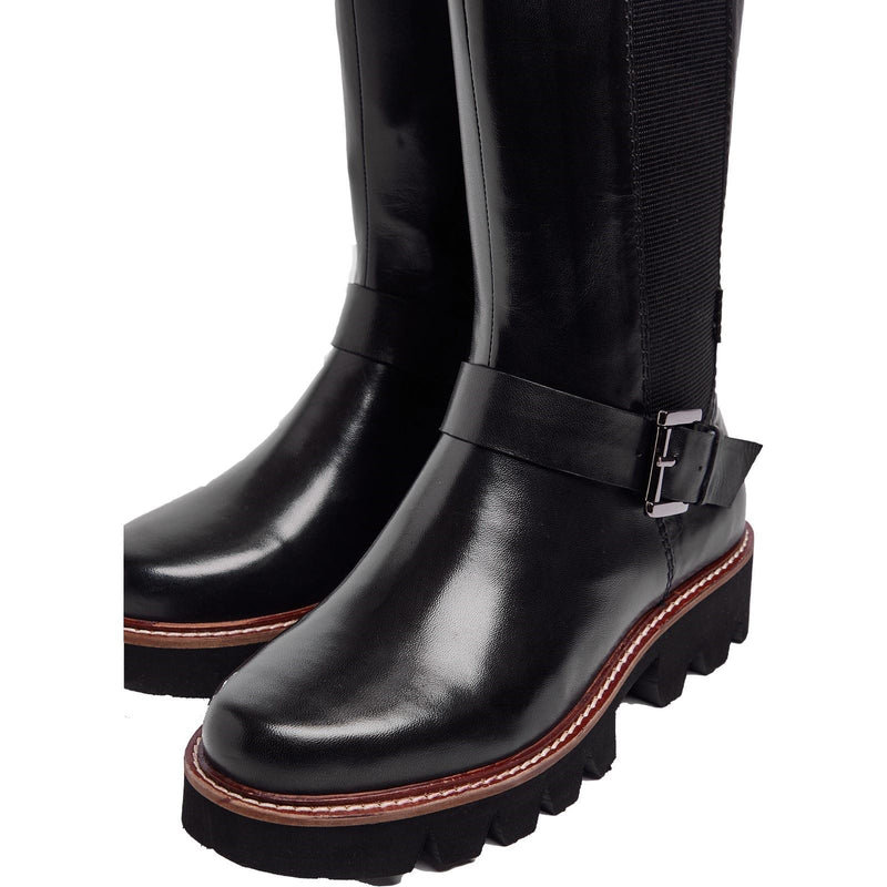 Pod Aleena Kunstleder Damen Schwarze Stiefel