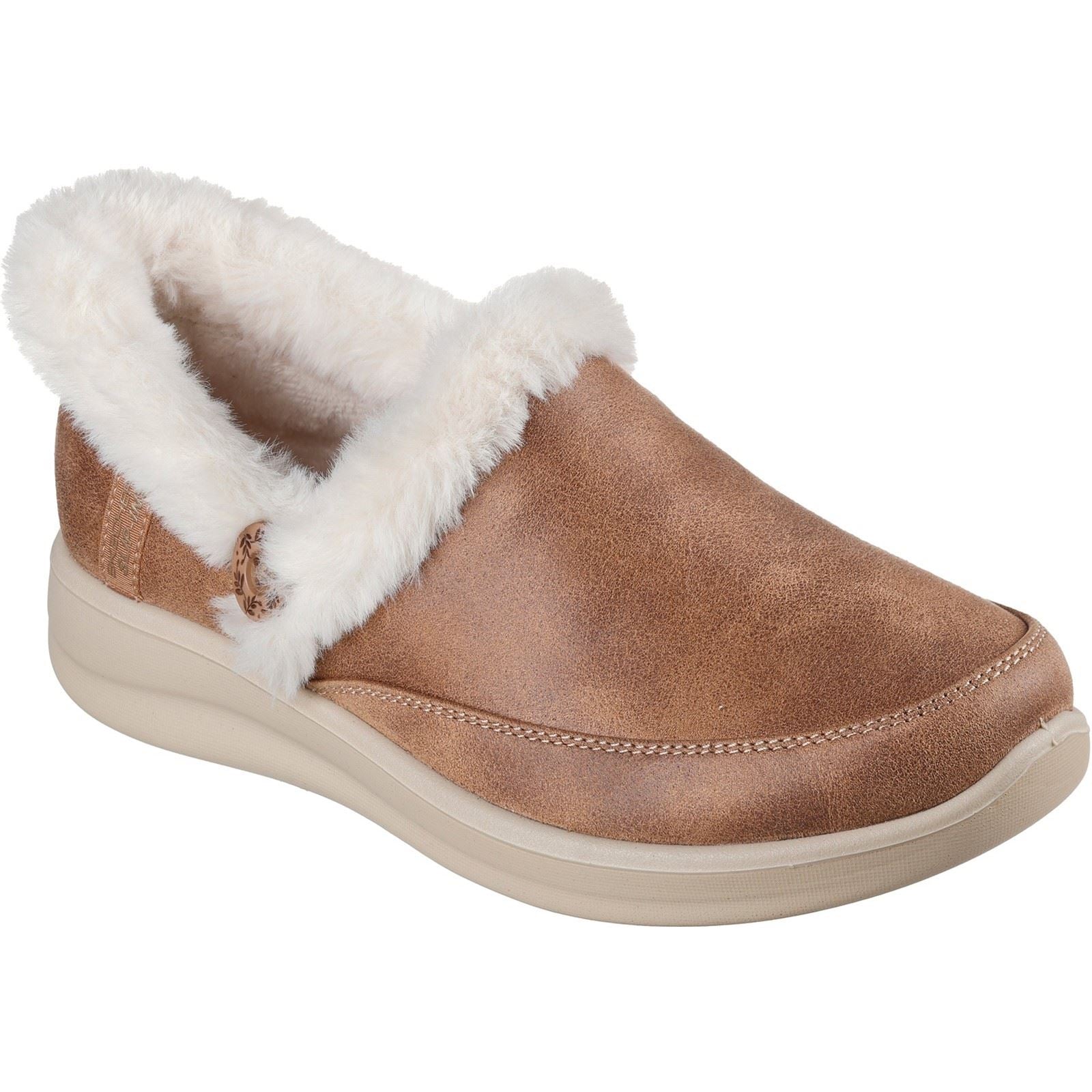 Skechers Cozy Escape Textil Damen Hausschuhe In Kastanienbraun