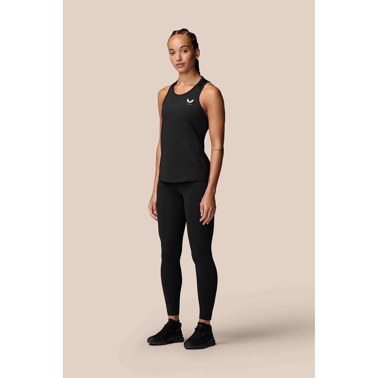 Castore Tank Top Polyester Damen Schwarz Sportbekleidungs S