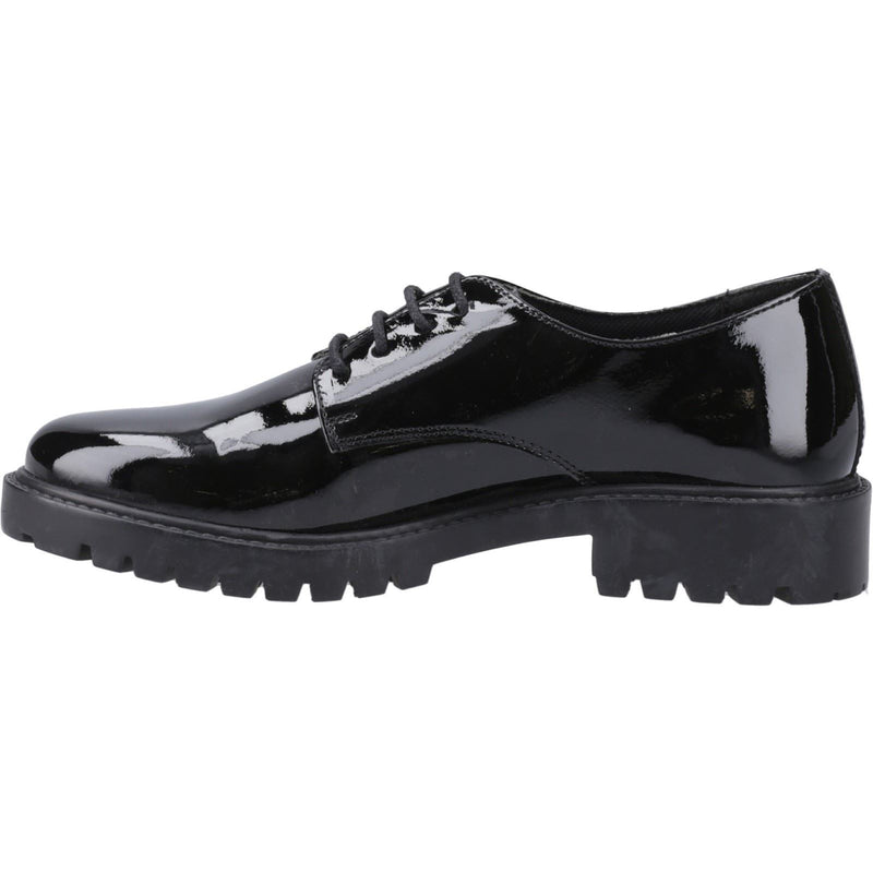 Hush Puppies Aubrey Mädchenschwarze Derby Schuhe Aus Leder