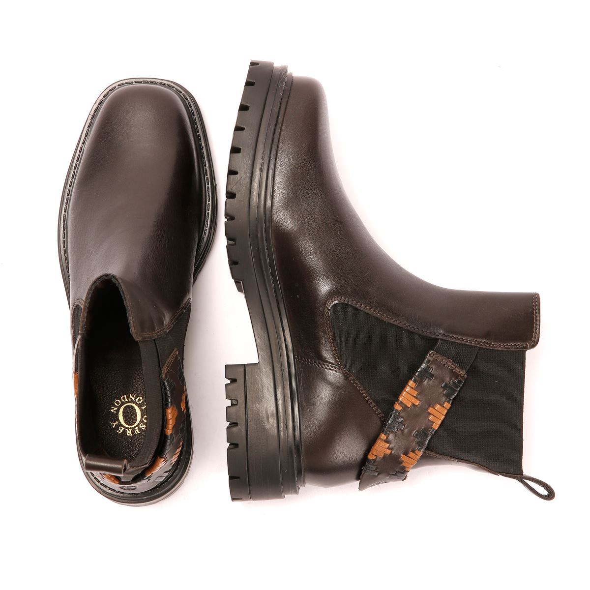 Osprey London The Guildford Chelsea Leder Damen Braune Stiefel