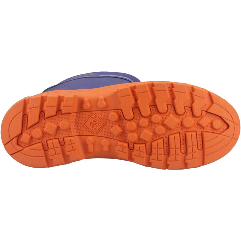 Muck Boots Grit S5 Herren Gummistiefel in Blau/Orange