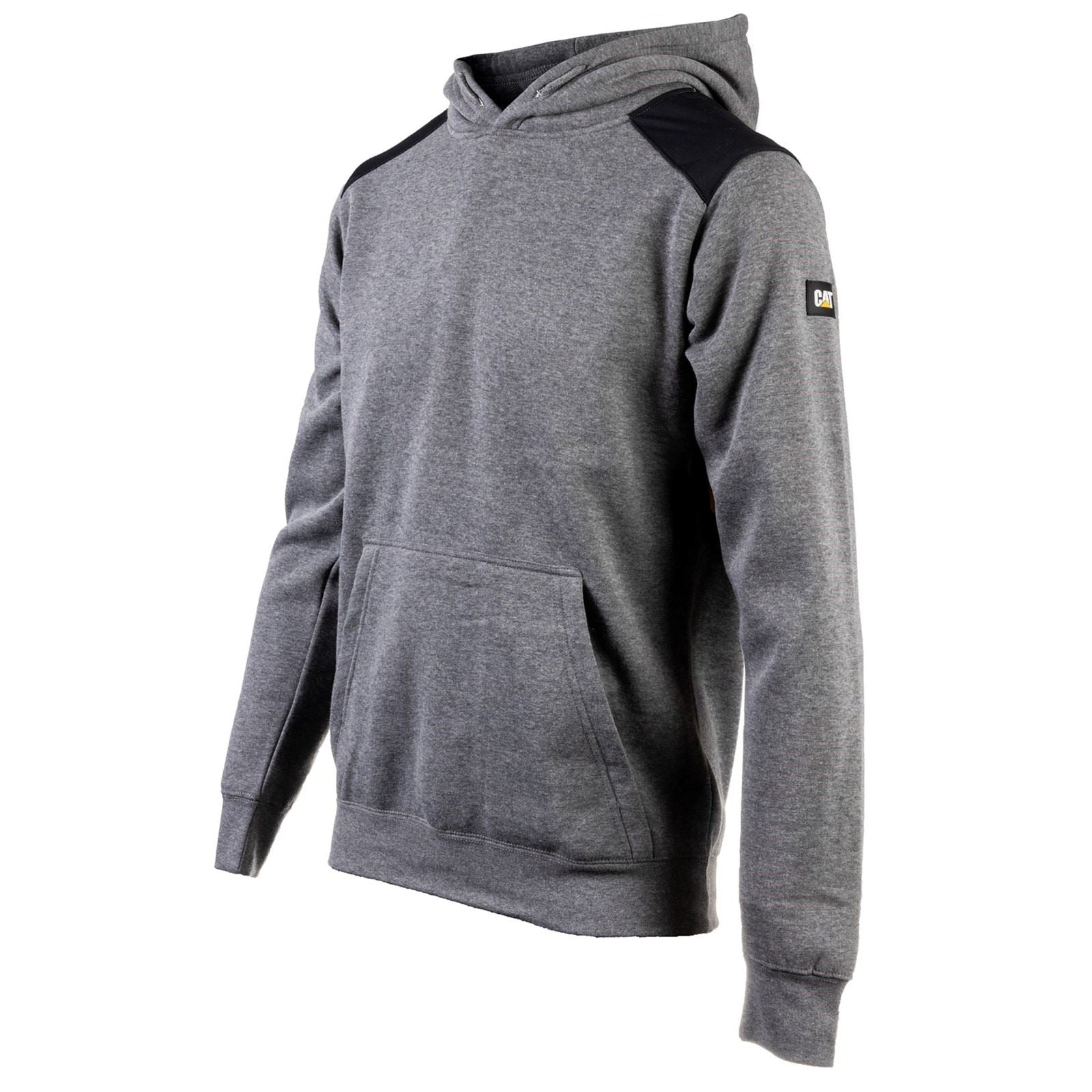 Caterpillar Essentials Polyester Herren Grauer Kapuzenpullover