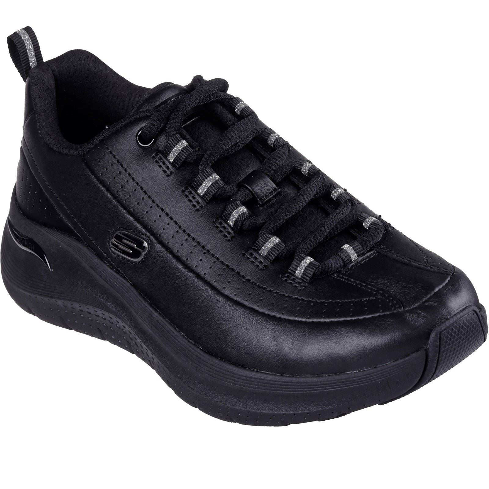 Skechers Arch Fit 2.0 - Star Bound Synthetik Damen Sneaker In Schwarz
