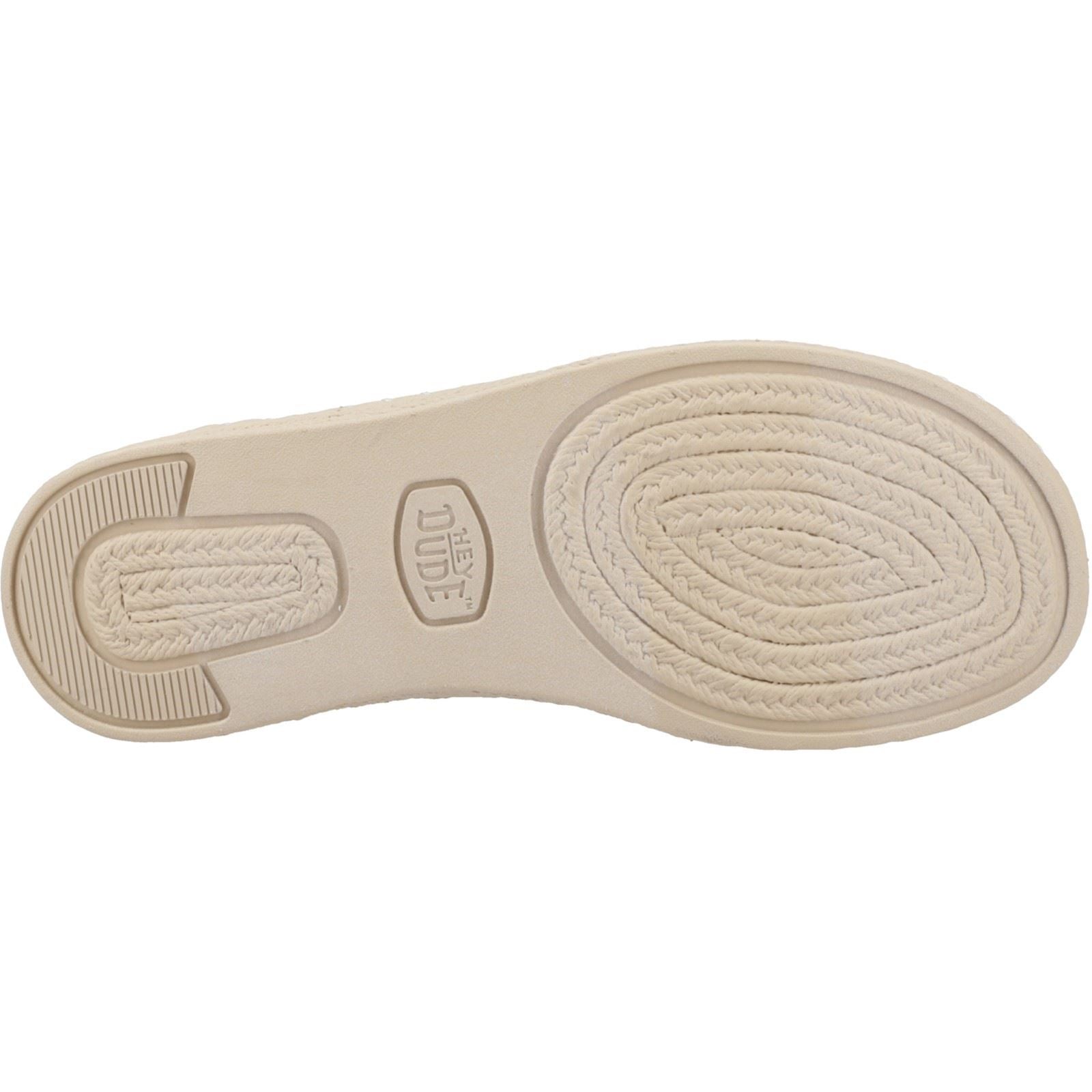 HEYDUDE Wendy Espadrille Retro Palm Damen Espadrilles In Hellem Rosa/Weiß Aus Baumwollmischung