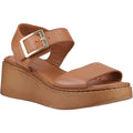 Hush Puppies Beatrix Wedge Damen Ledersandalen In Tan