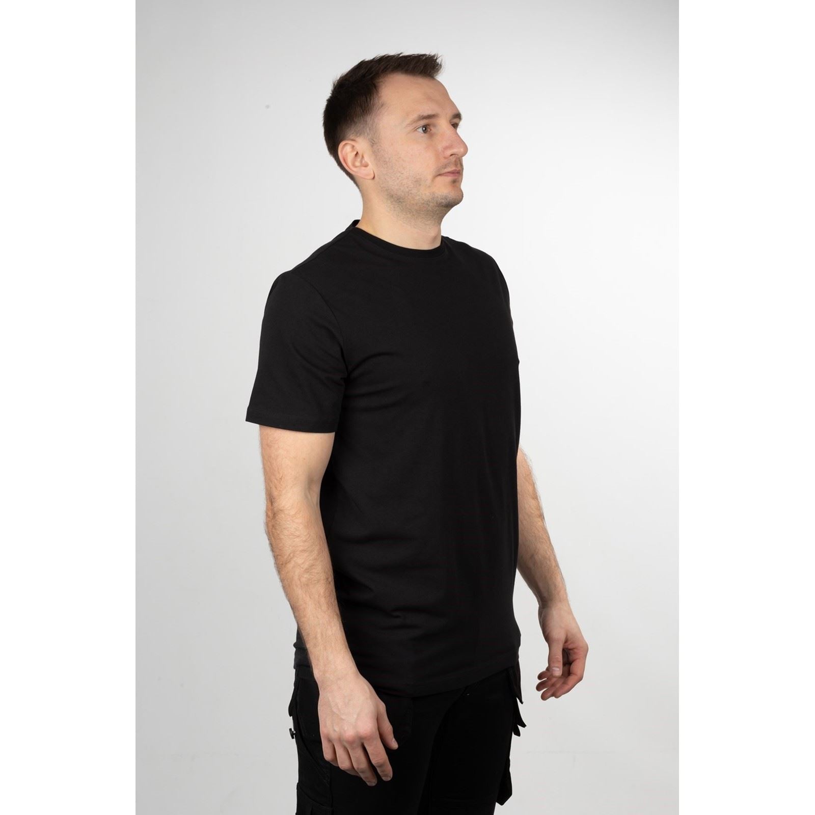 Helly Hansen Workwear Kensington Baumwoll Männer Schwarze Farbe Kurzarm-T-Shirts