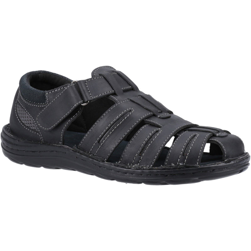 Hush Puppies Albert Herren Sandalen Aus Schwarzem Leder