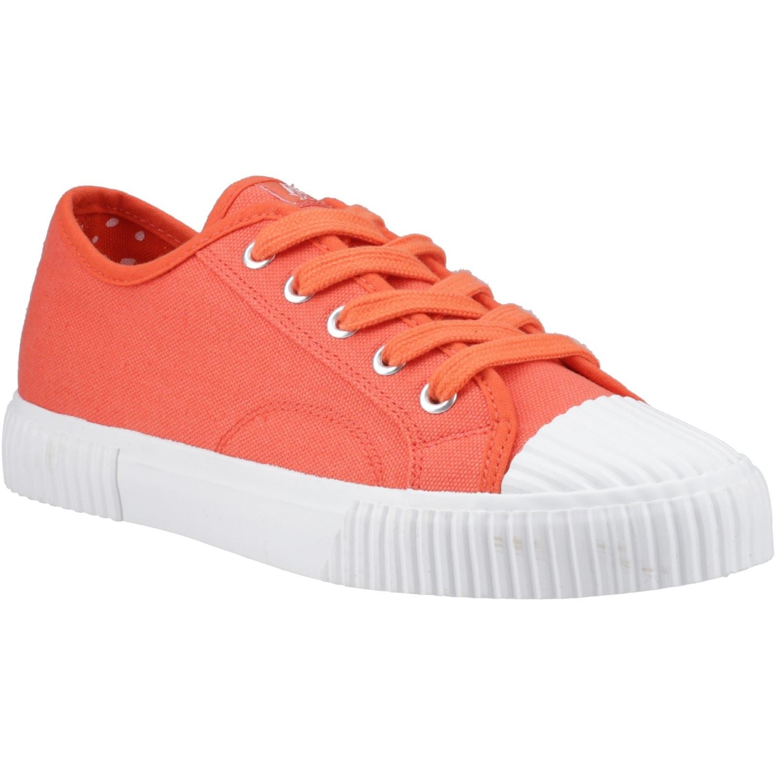 Hush Puppies Freya Canvas Damen Sneaker In Orange Aus Stoff