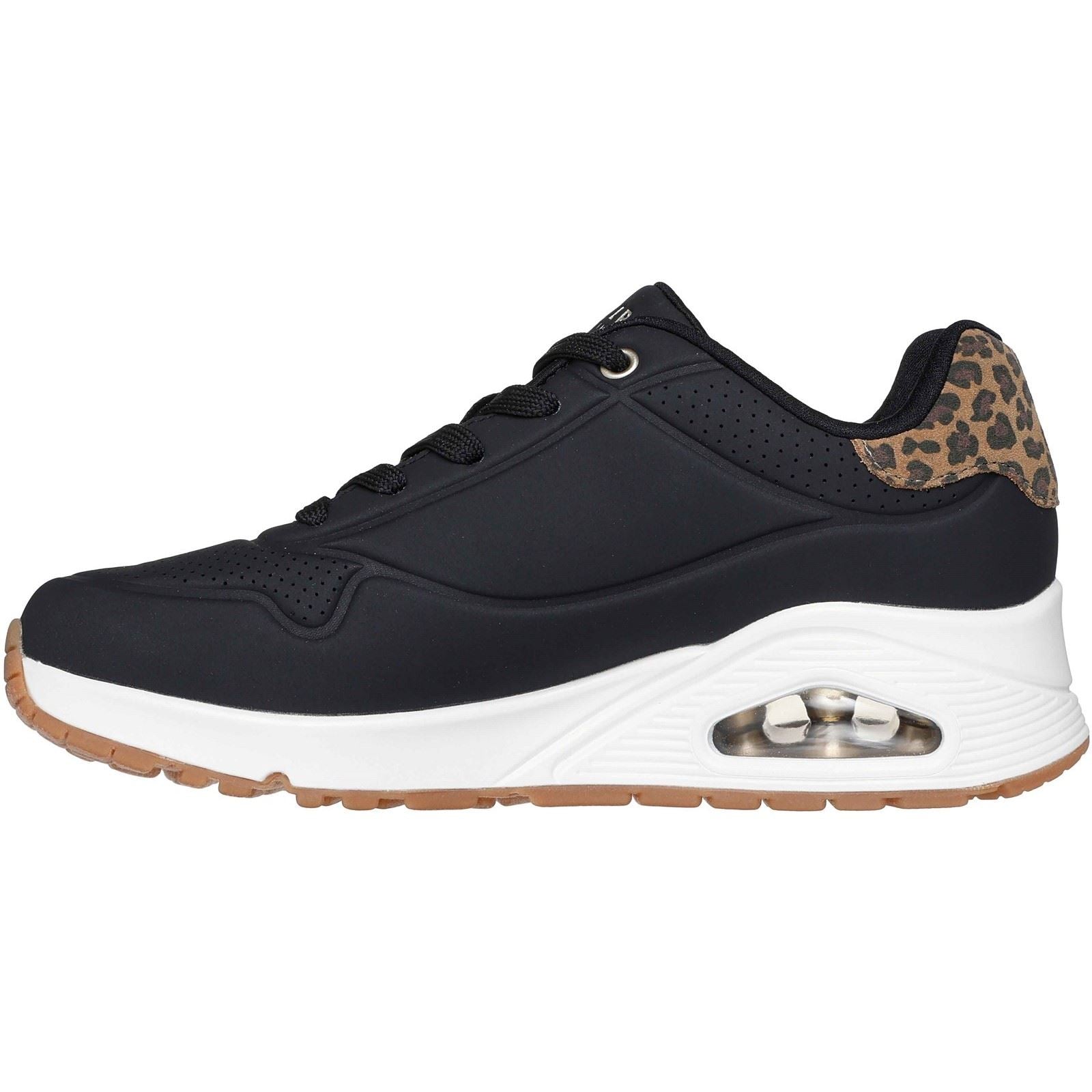 Skechers UNO - Jungle Nite Polyurethan Frauen Schwarz/Leopard Sneakers