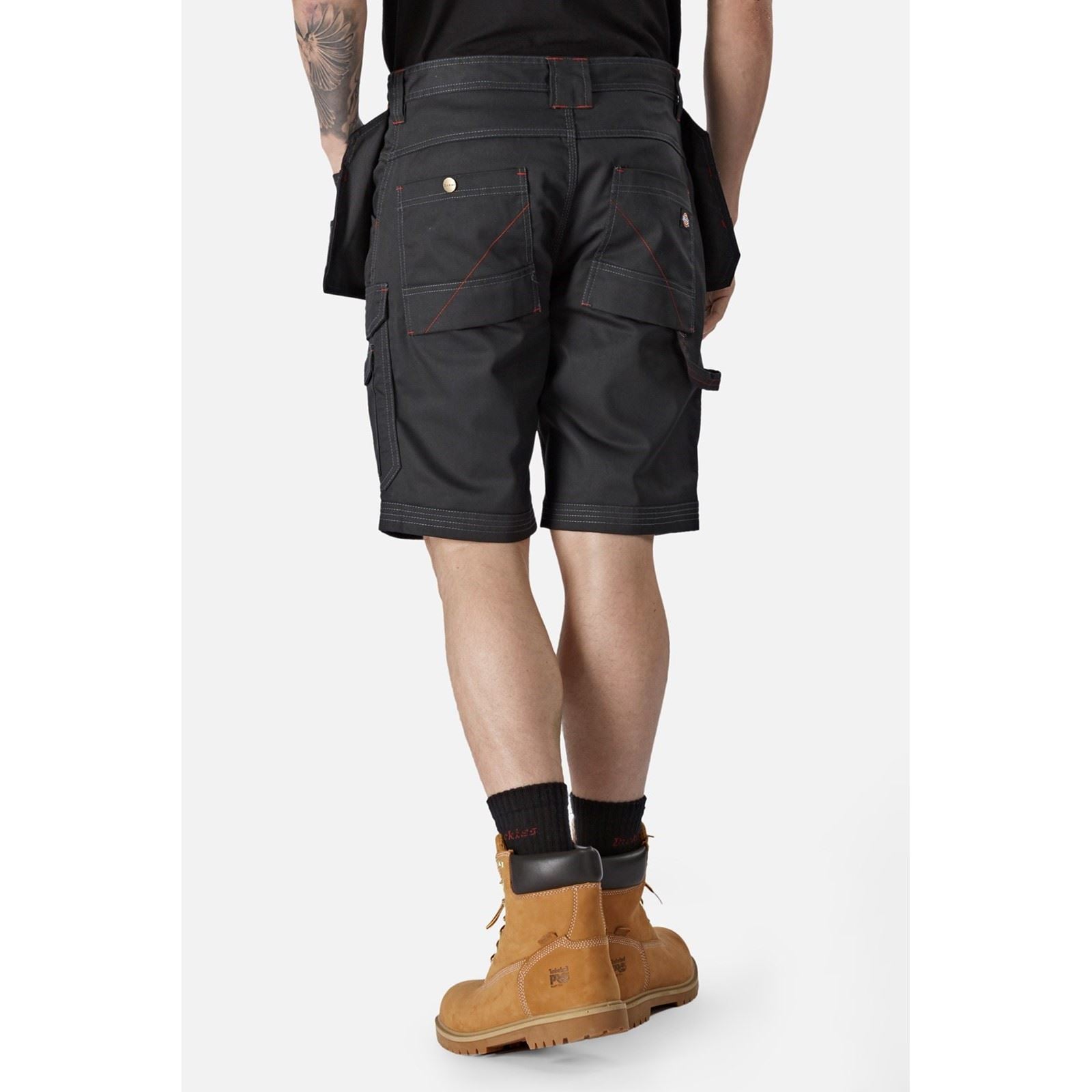 Dickies Redhawk Pro Work Polyester Herren Schwarze Arbeitskurze