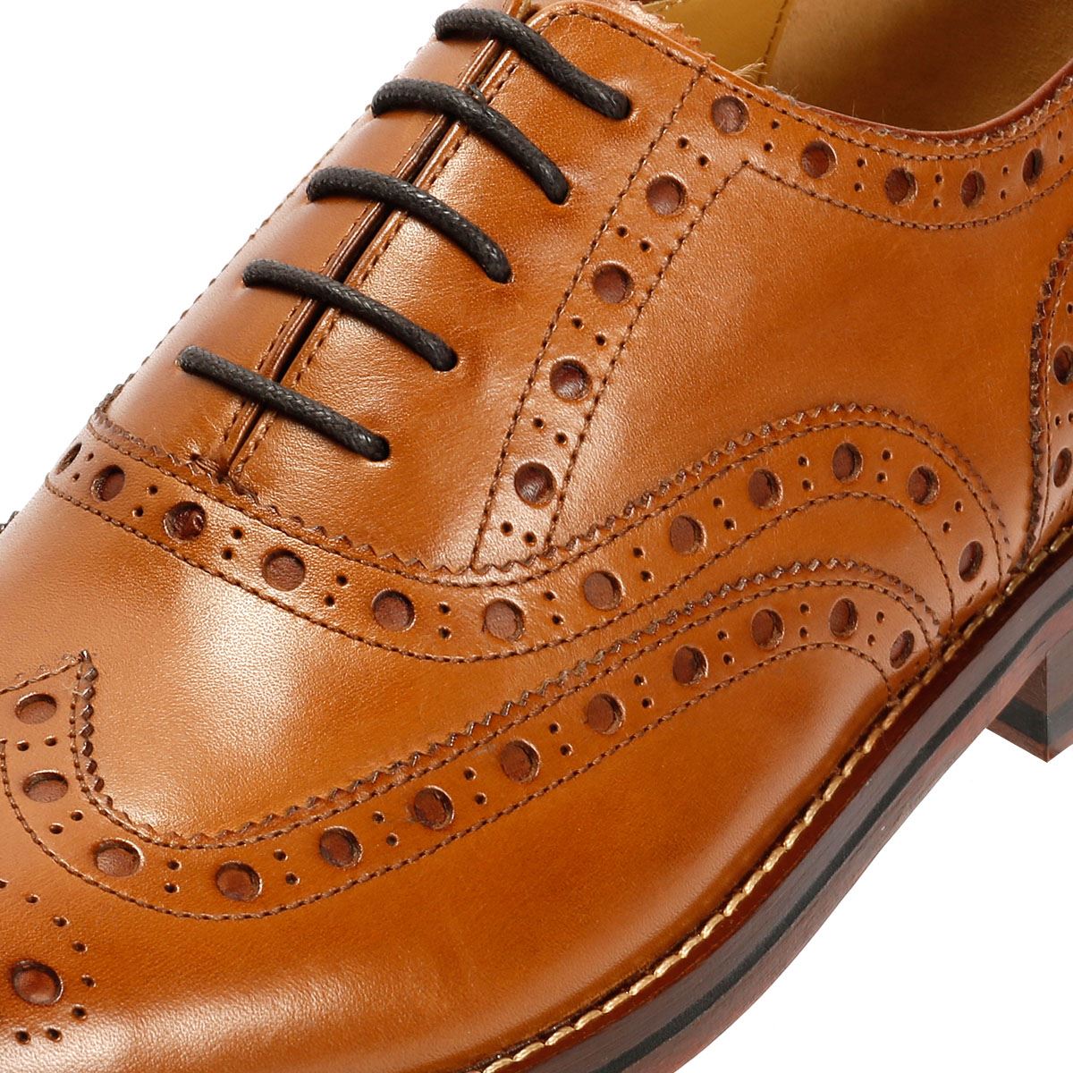 Chapman & Moore Oxford Brogue Herren Leder Braune Schnürschuhe