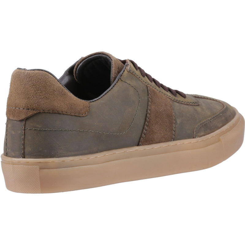 Hush Puppies Riley Herren Wildleder Turnschuhe in Khaki