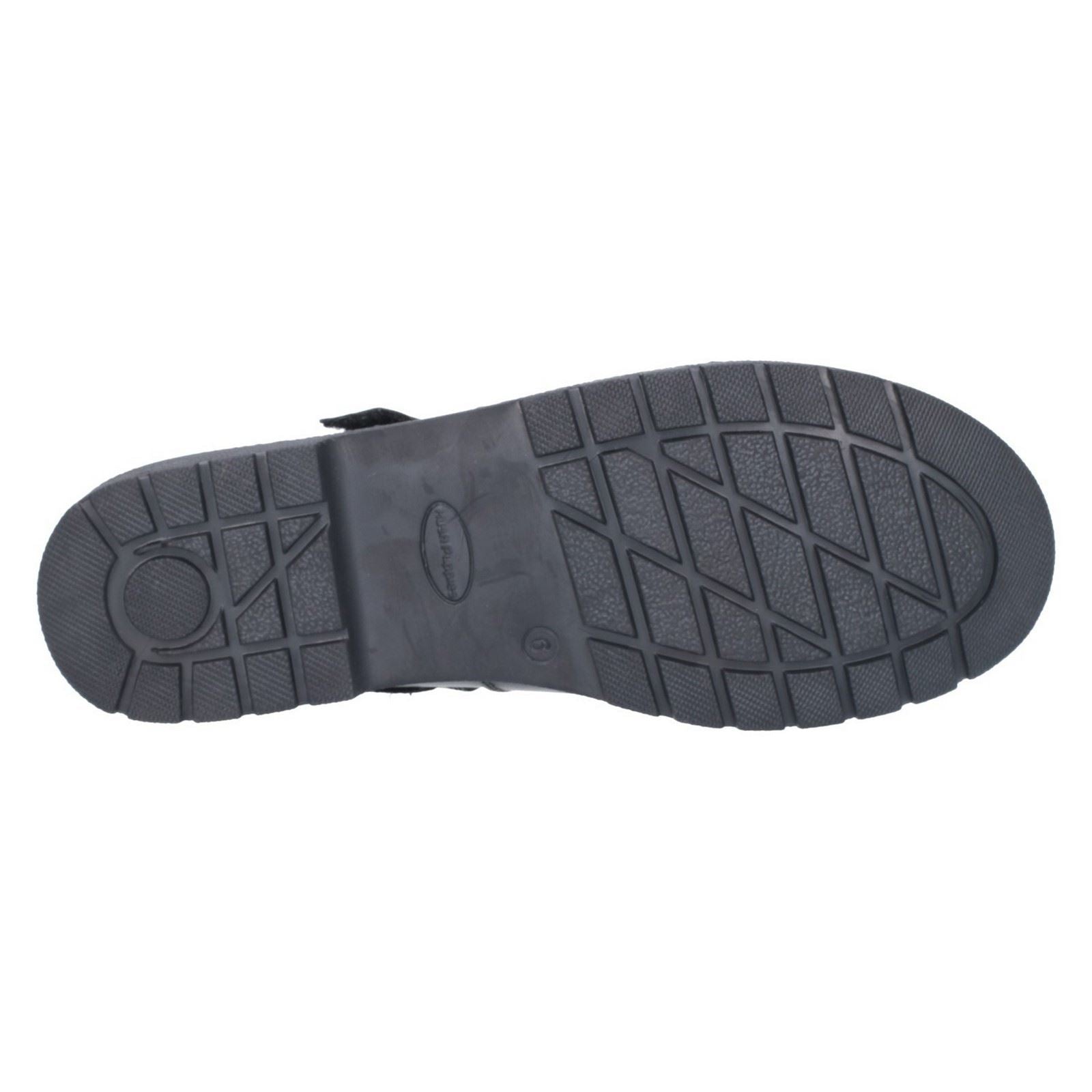 Hush Puppies Tally Senior Mädchenschuhe Aus Schwarzem Leder