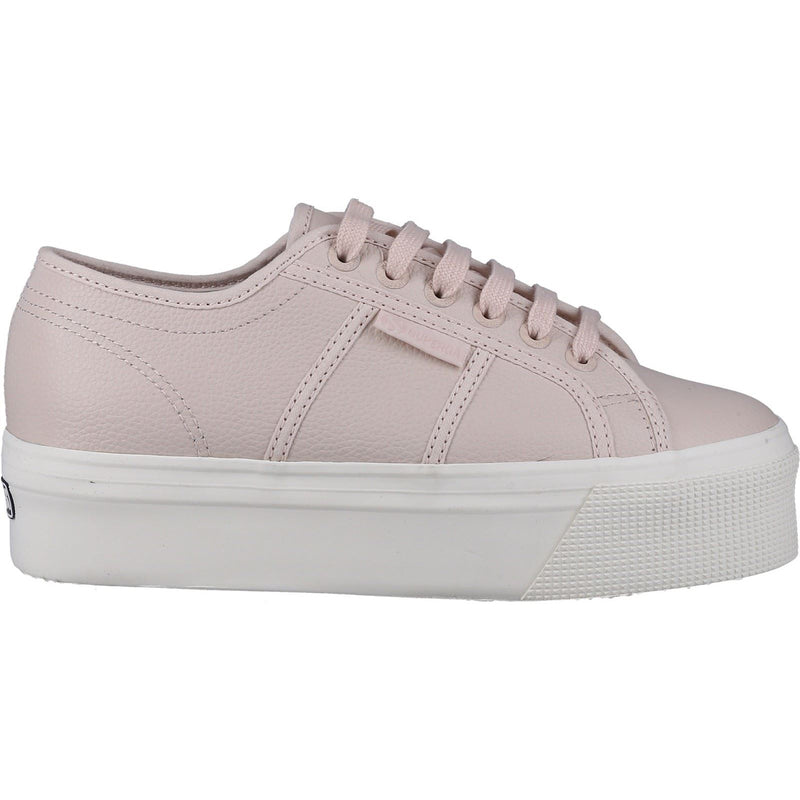 Superga 2790 Leder Damen Turnschuhe In Rosa-Mandel