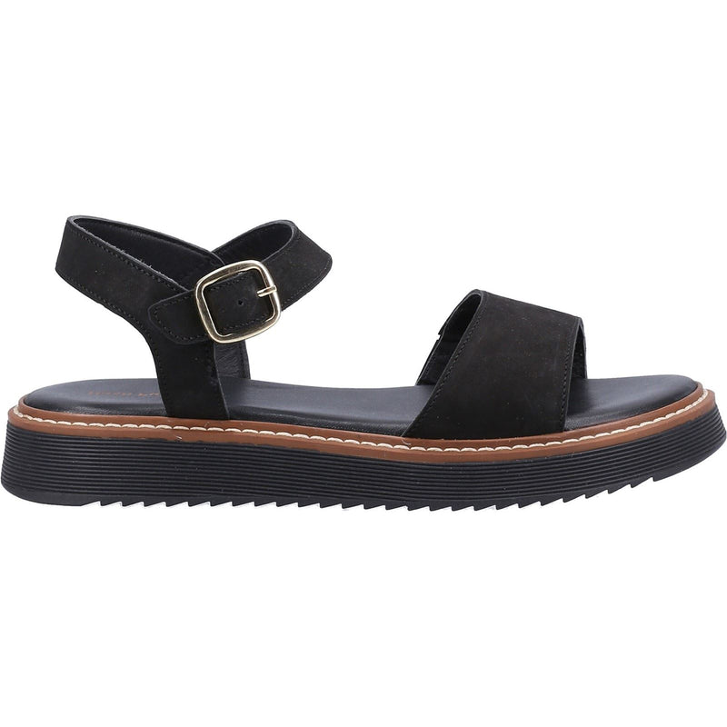 Hush Puppies Cassie Nubuk Damen Sandalen In Schwarz