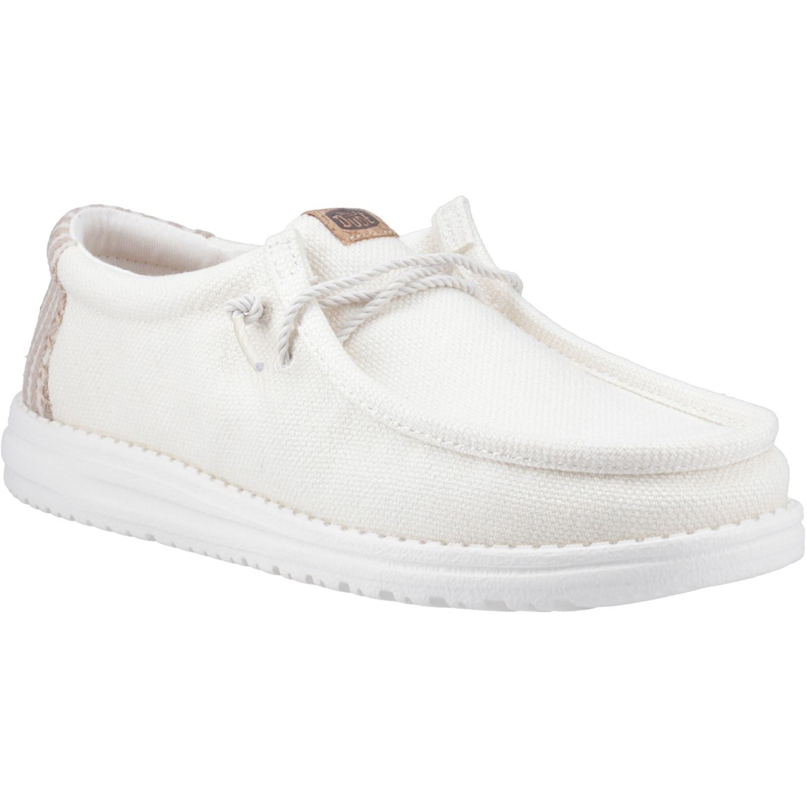 HEYDUDE Wally Resort Polyester Mischgewebe Herren Mokassin Schuhe Weiß/Multi