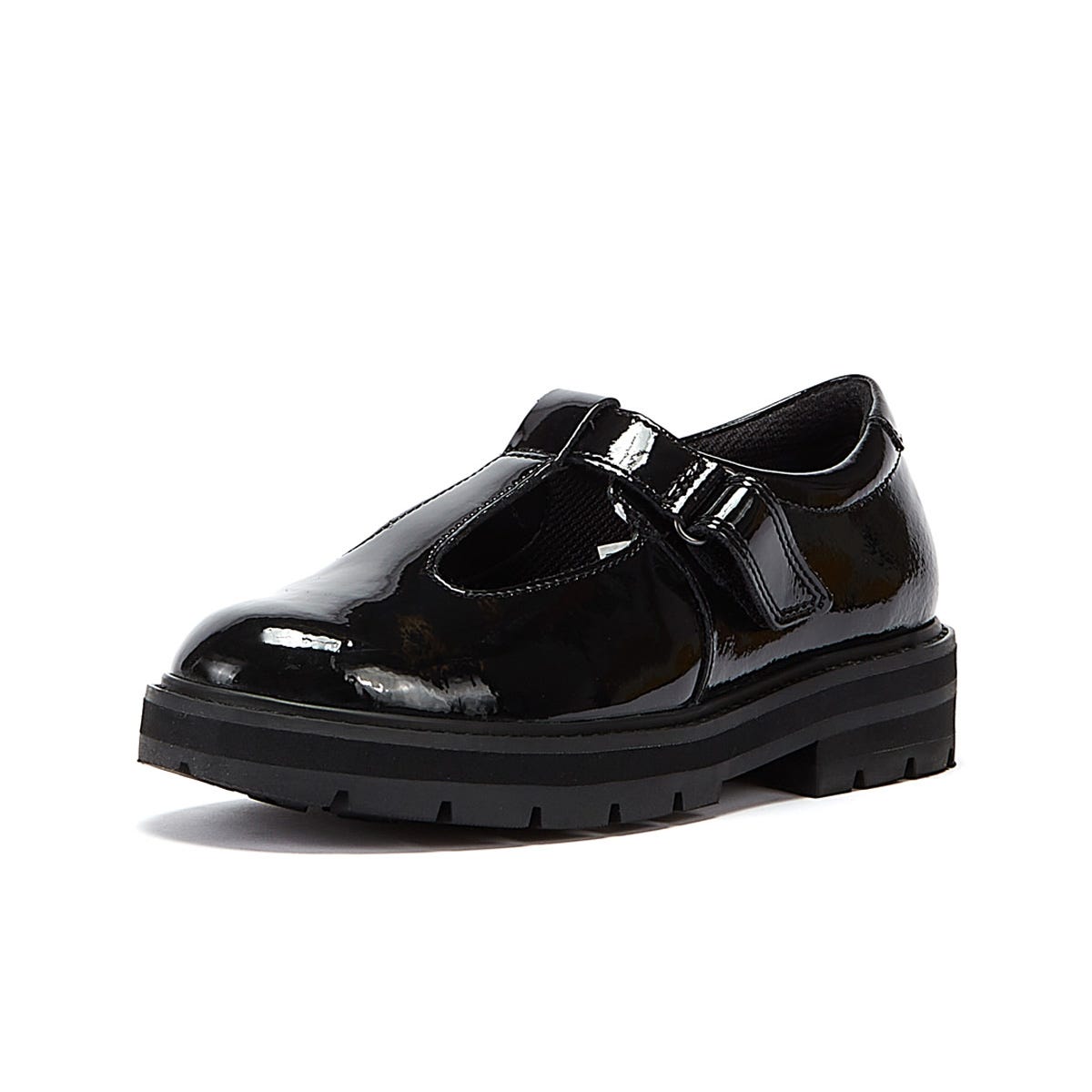 Clarks Prag Brill O Kinder Schwarze Schuhe