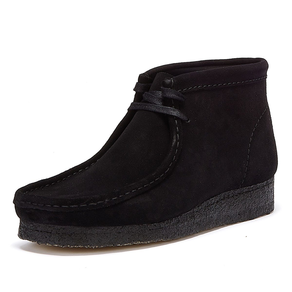 Clarks Originals Wallabee Wildleder Herren Schwarz Stiefel