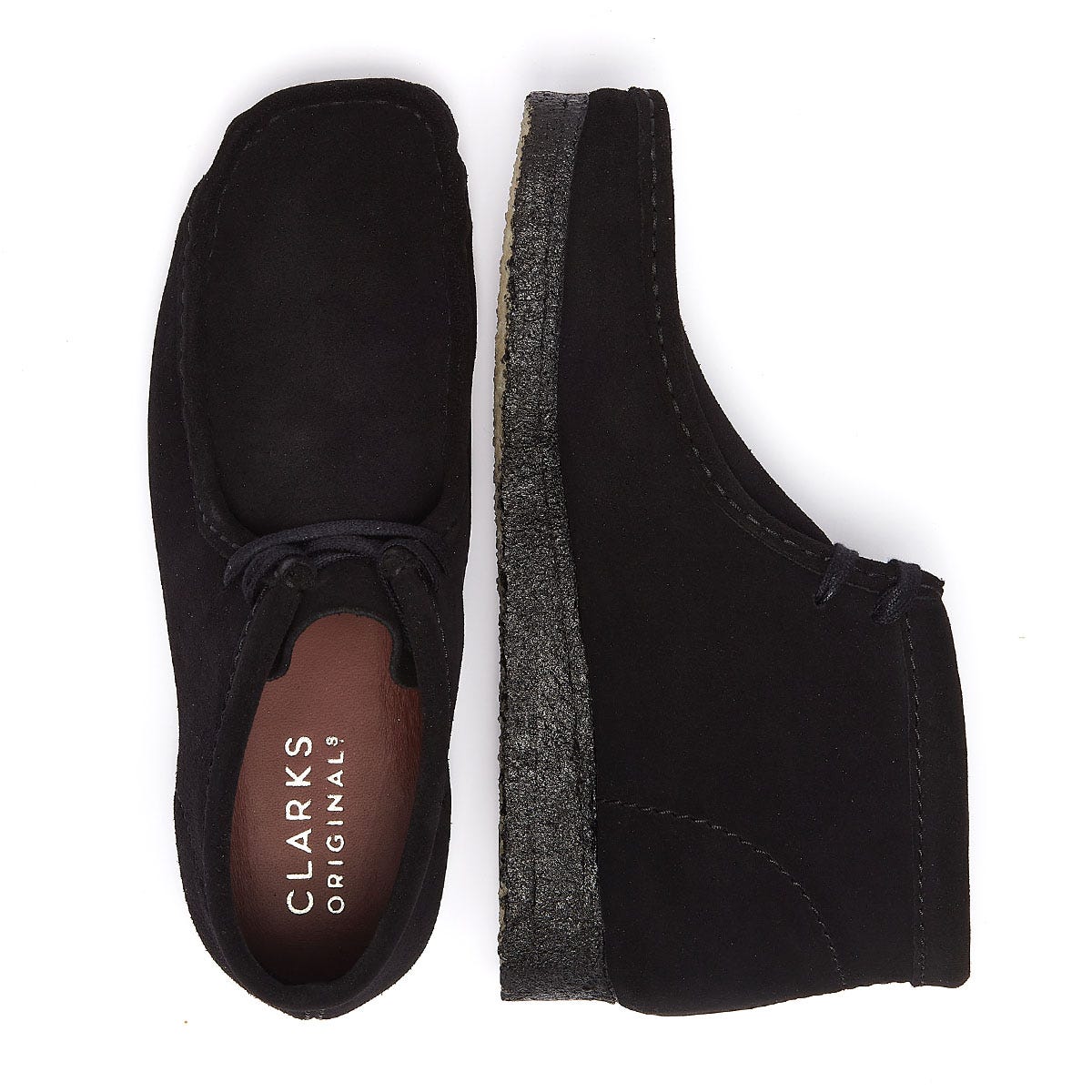 Clarks Originals Wallabee Wildleder Herren Schwarz Stiefel