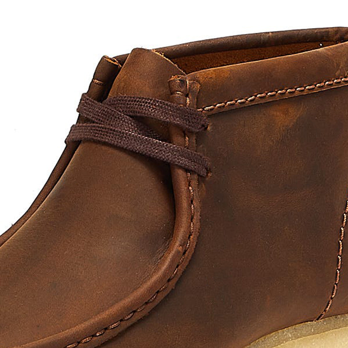 Clarks Originals Wallabee Leder Herren Bienenwachs Braun Stiefel